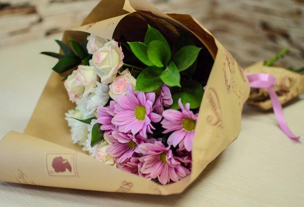 Букет цветов из: Розы и Хризантемы в Сергиевом Посаде