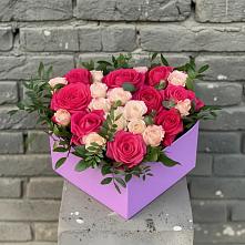 Цветочная композиция из Розы в коробке в Сергиевом Посаде