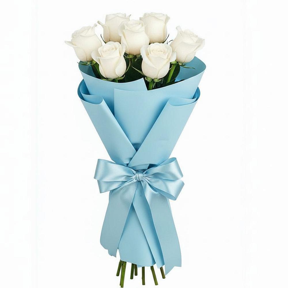 Букет 7 белых роз Проуд в Сергиевом Посаде