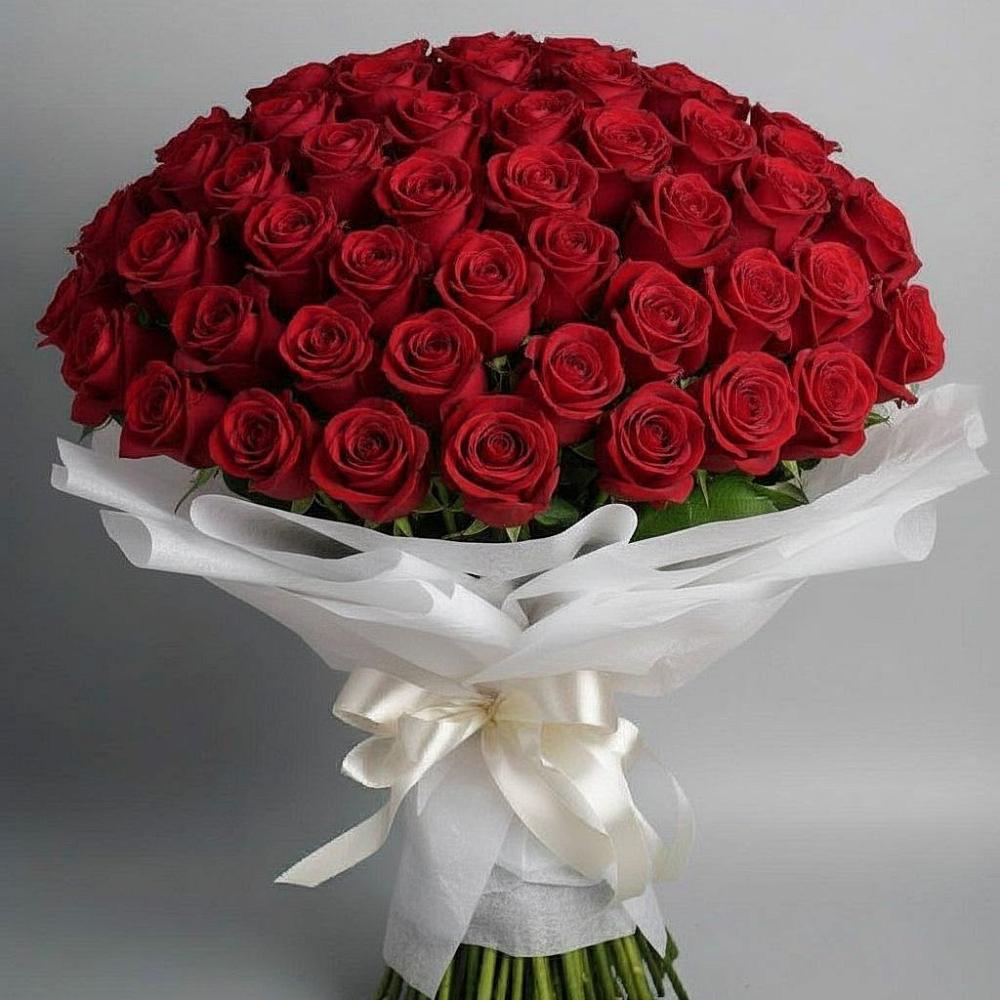 Букет 101 Красная роза Блэк Мэджик в Сергиевом Посаде