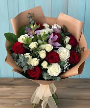 Букет цветов из:  Розы и Альстромерии в Сергиевом Посаде