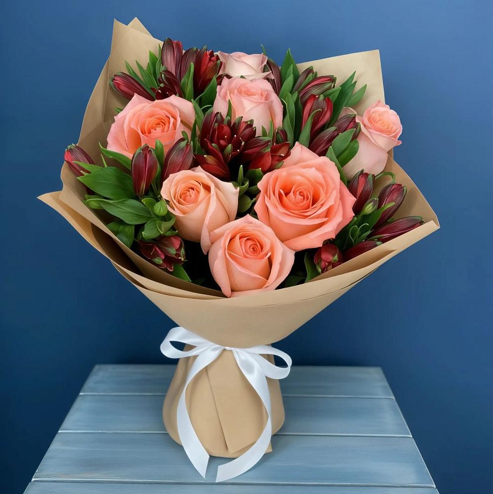 Букет цветов из: Розы и Альстромерии в Сергиевом Посаде