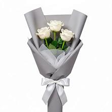 Букет 3 белые розы #REPLACE_PRED# Сергиевом Посаде