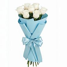 Букет 7 белых роз Проуд в Сергиевом Посаде