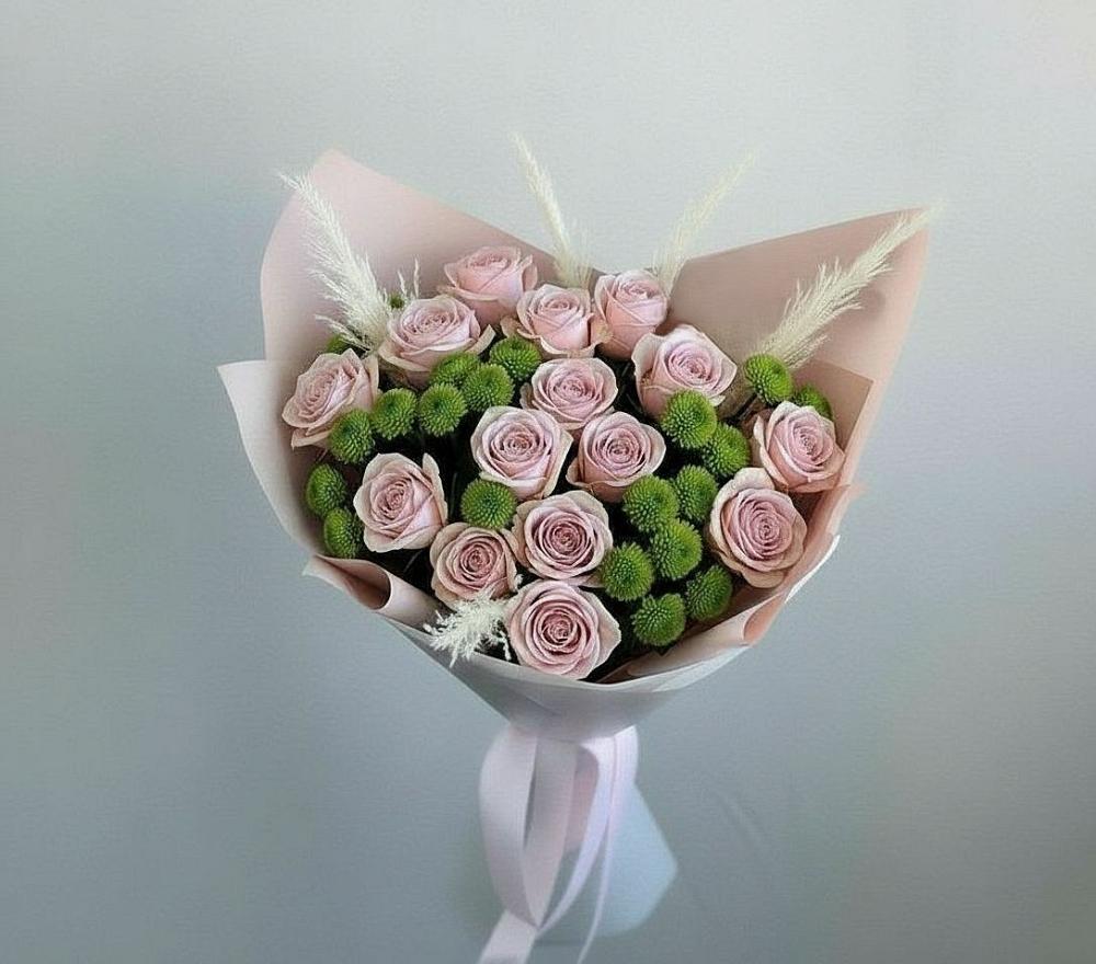 Букет цветов из: Розы и Хризантемы в Сергиевом Посаде