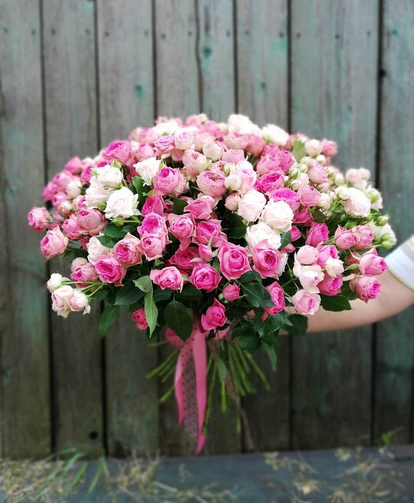 Букет Розовые кустовые розы Натали и Лав Лидия в Сергиевом Посаде