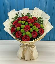 Букет цветов из:  Розы и Хризантемы в Сергиевом Посаде