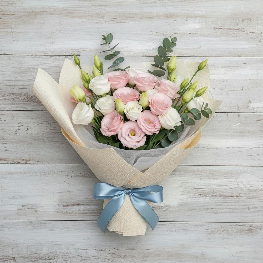 Букет цветов из: Лизиантусы в Сергиевом Посаде